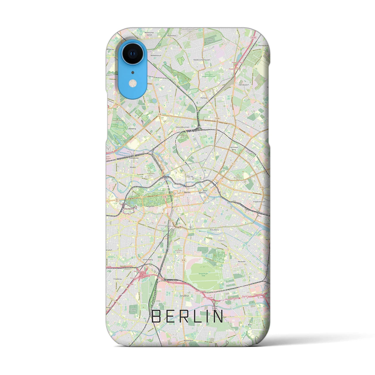 【ベルリン】地図柄iPhoneケース（バックカバータイプ・ナチュラル）iPhone XR 用