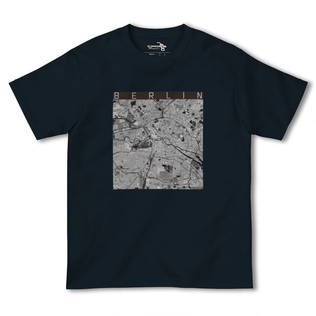 【ベルリン(ドイツ)】地図柄ヘビーウェイトTシャツ