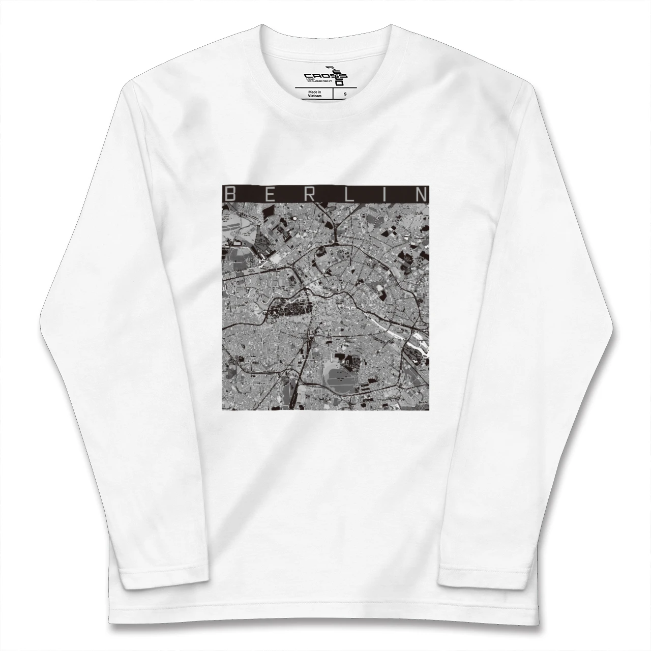 【ベルリン（ドイツ）】地図柄ロングスリーブTシャツ