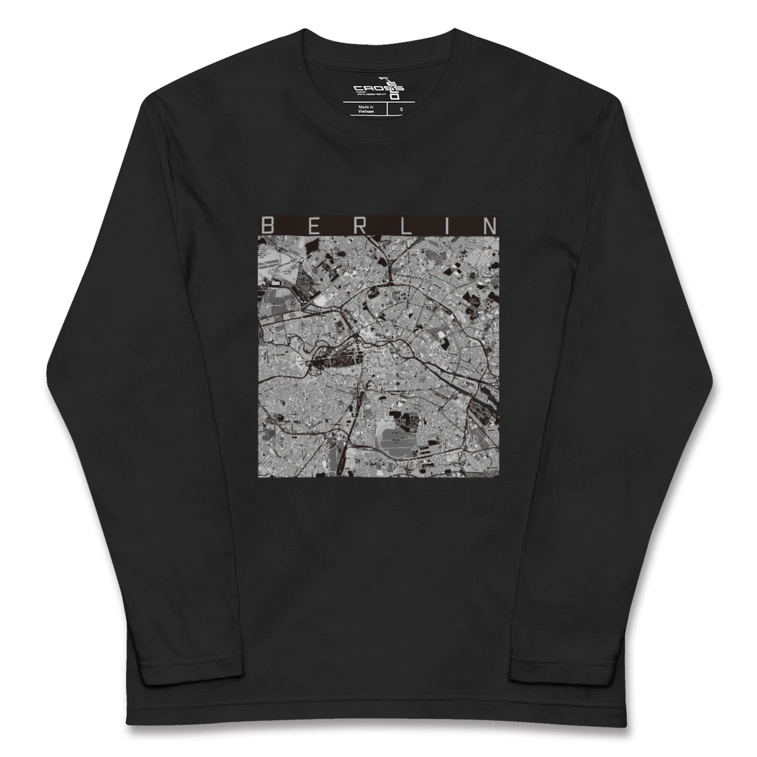 【ベルリン(ドイツ)】地図柄ロングスリーブTシャツ