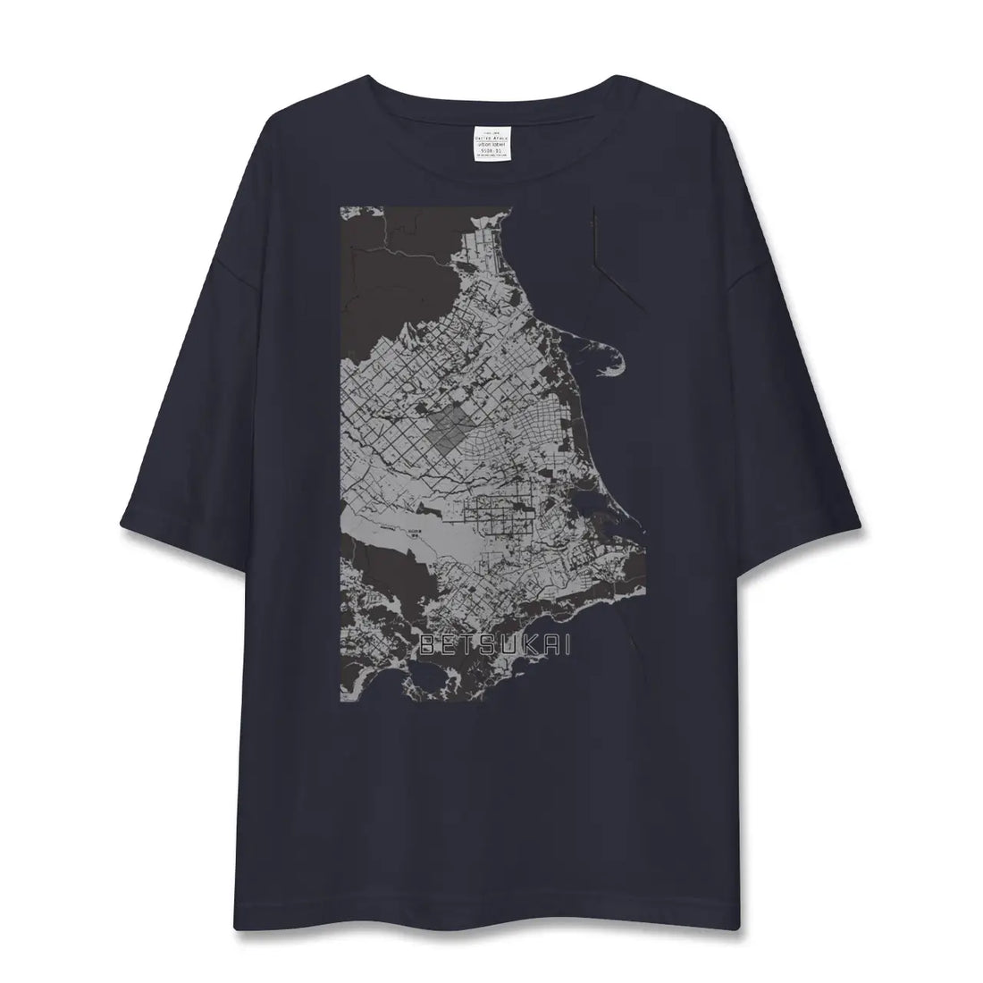 【別海（北海道）】地図柄ビッグシルエットTシャツ