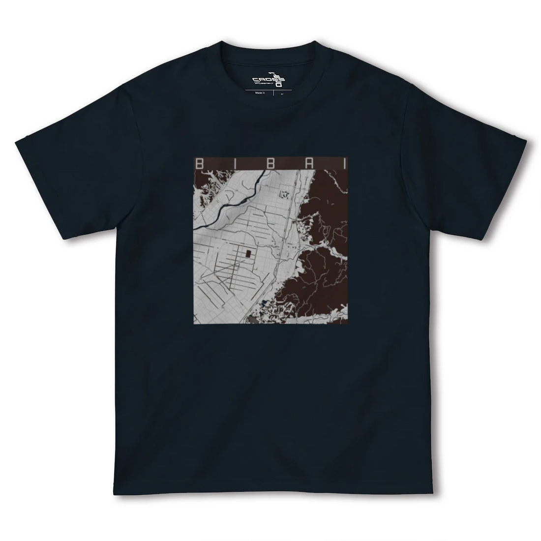 【美唄(北海道)】地図柄ヘビーウェイトTシャツ