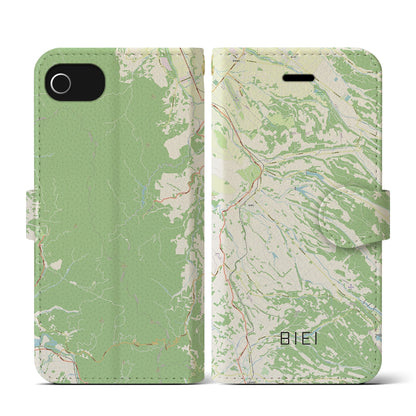 【美瑛（北海道）】地図柄iPhoneケース（手帳タイプ）ナチュラル・iPhone SE（第3 / 第2世代） / 8 / 7 / 6s / 6 用