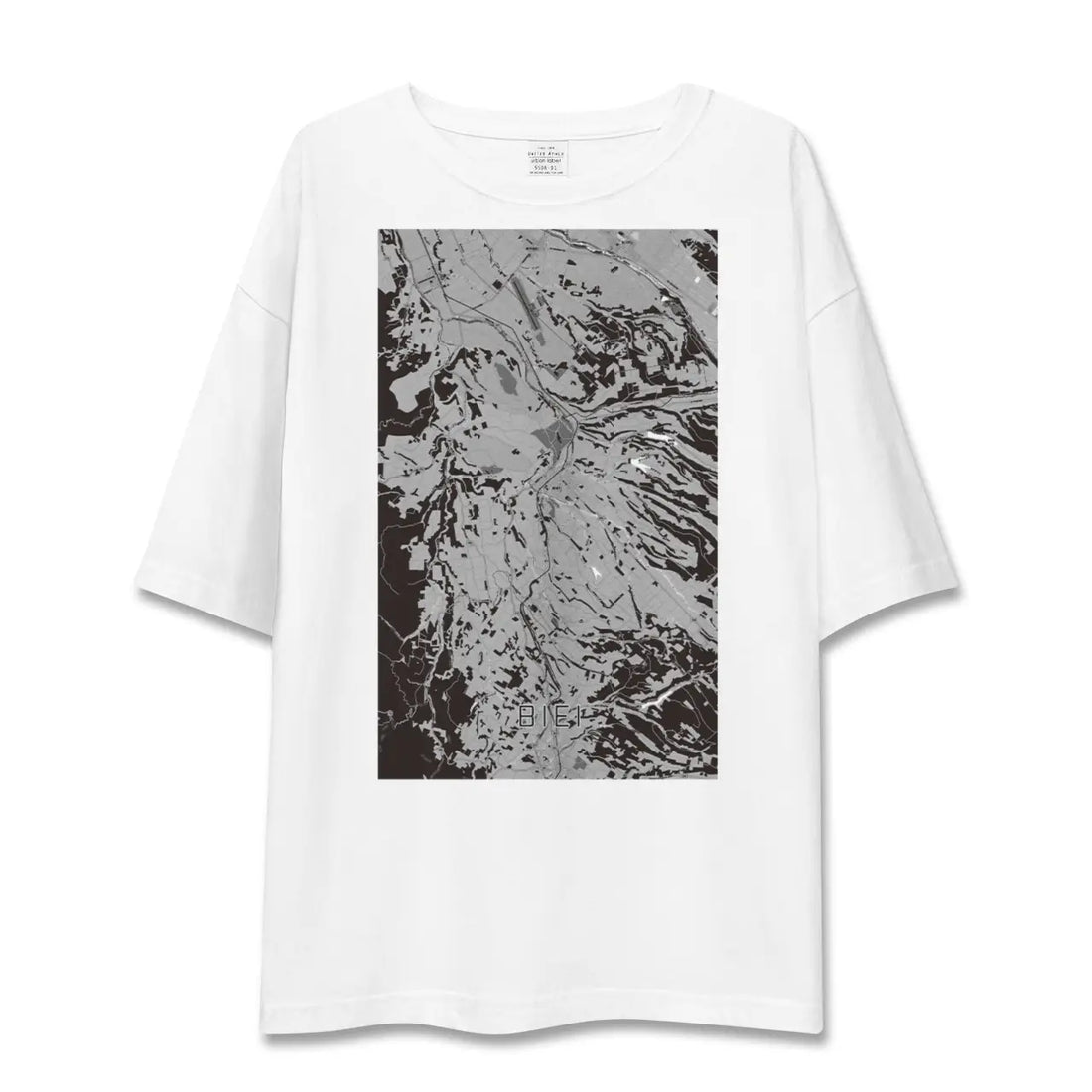 【美瑛(北海道)】地図柄ビッグシルエットTシャツ