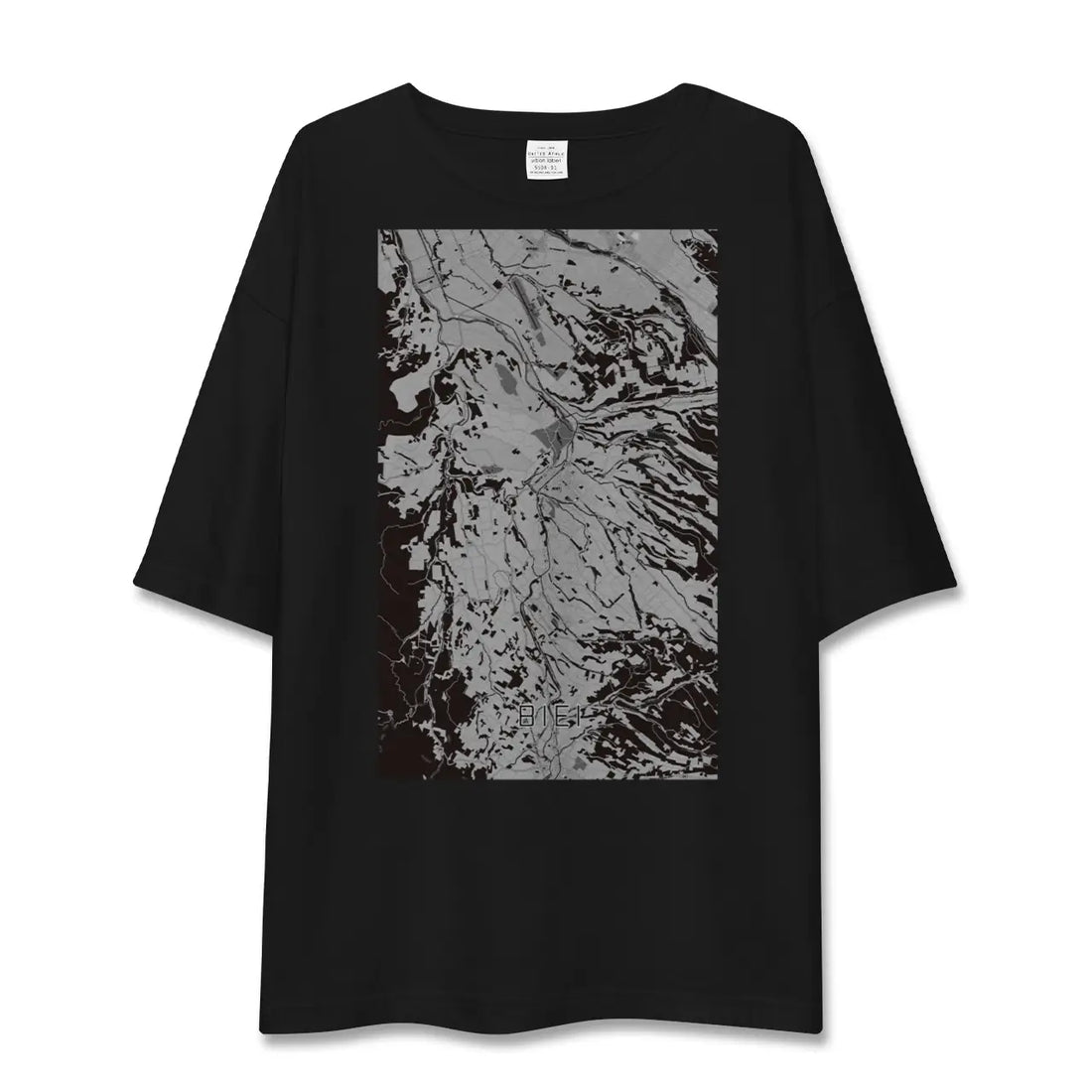 【美瑛(北海道)】地図柄ビッグシルエットTシャツ
