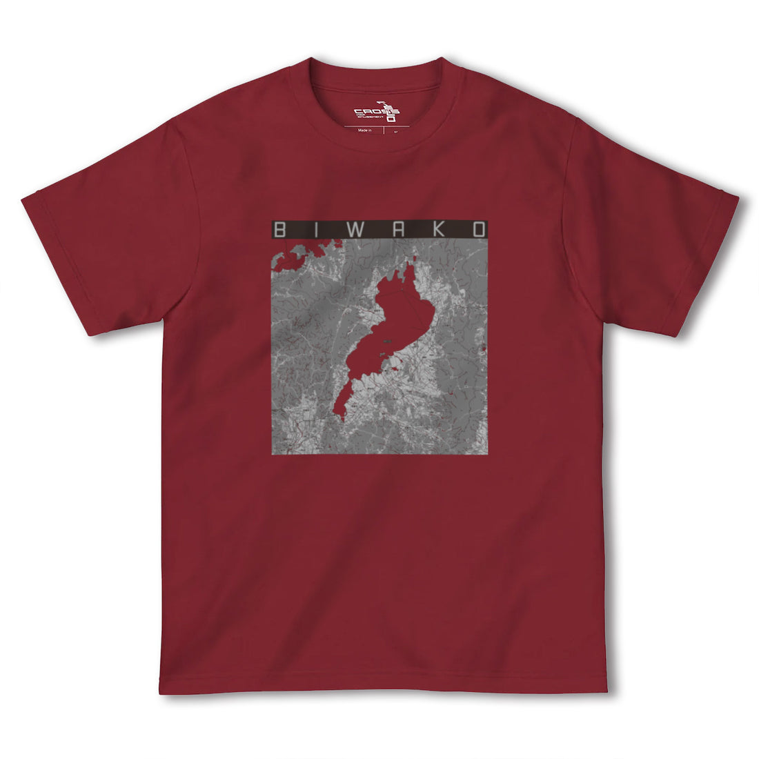 【琵琶湖2（滋賀県）】地図柄ヘビーウェイトTシャツ