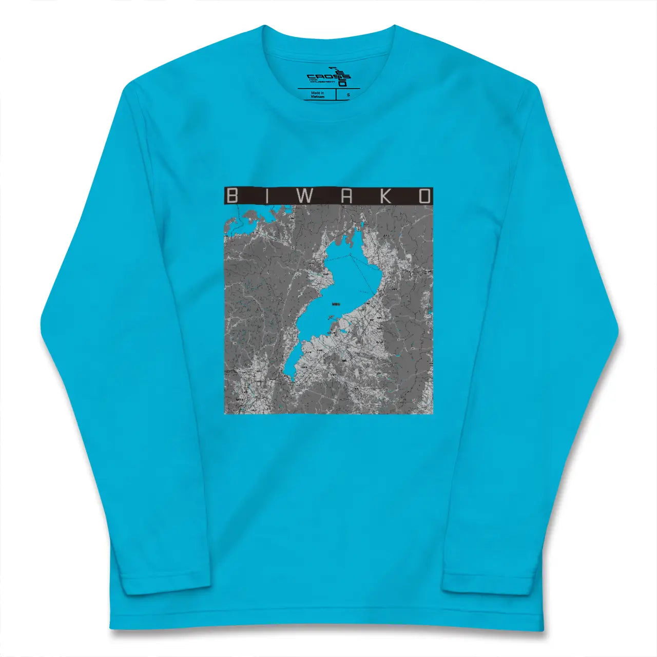 【琵琶湖2（滋賀県）】地図柄ロングスリーブTシャツ