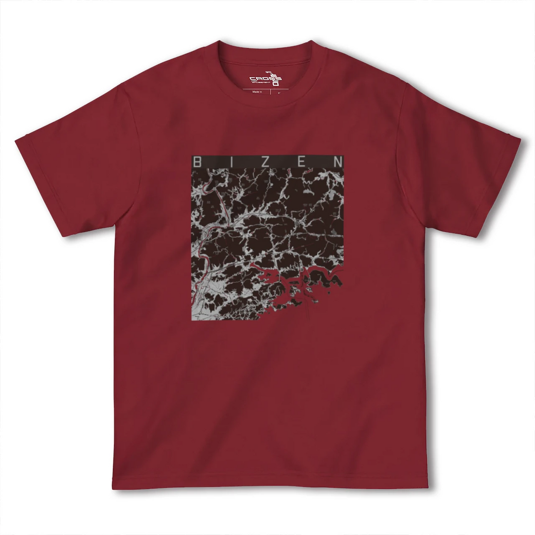 【備前(岡山県)】地図柄ヘビーウェイトTシャツ