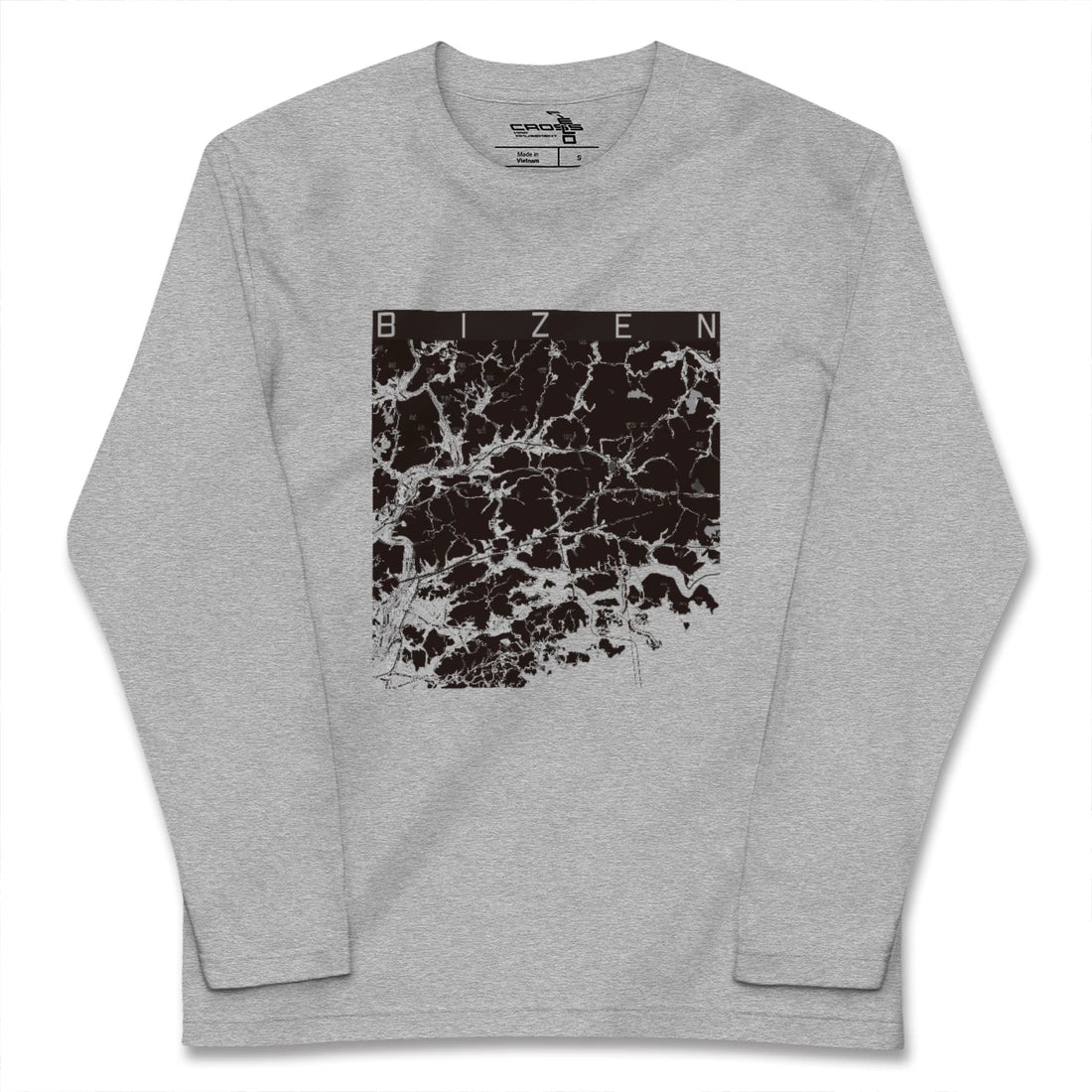 【備前(岡山県)】地図柄ロングスリーブTシャツ