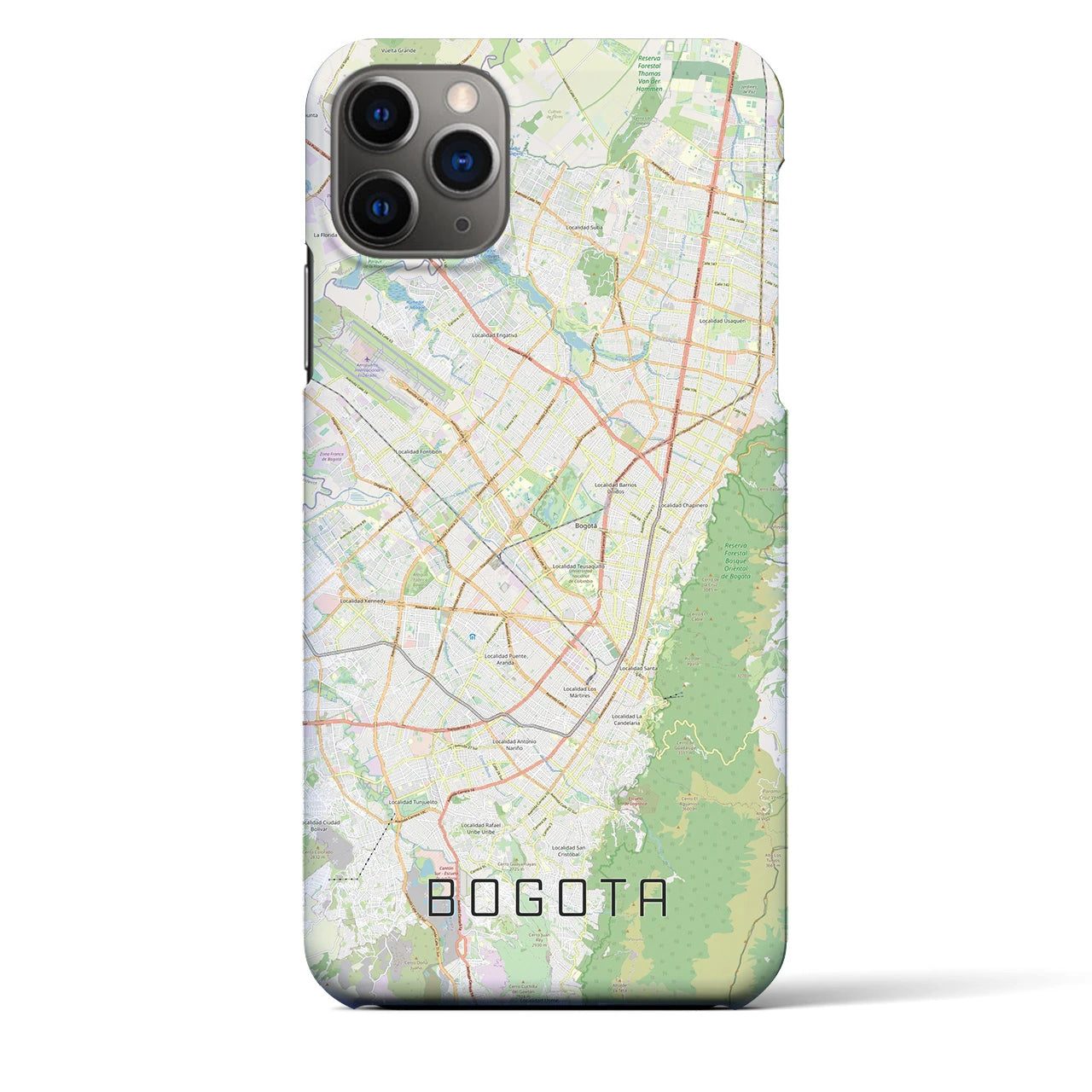 【ボゴタ】地図柄iPhoneケース（バックカバータイプ・ナチュラル）iPhone 11 Pro Max 用