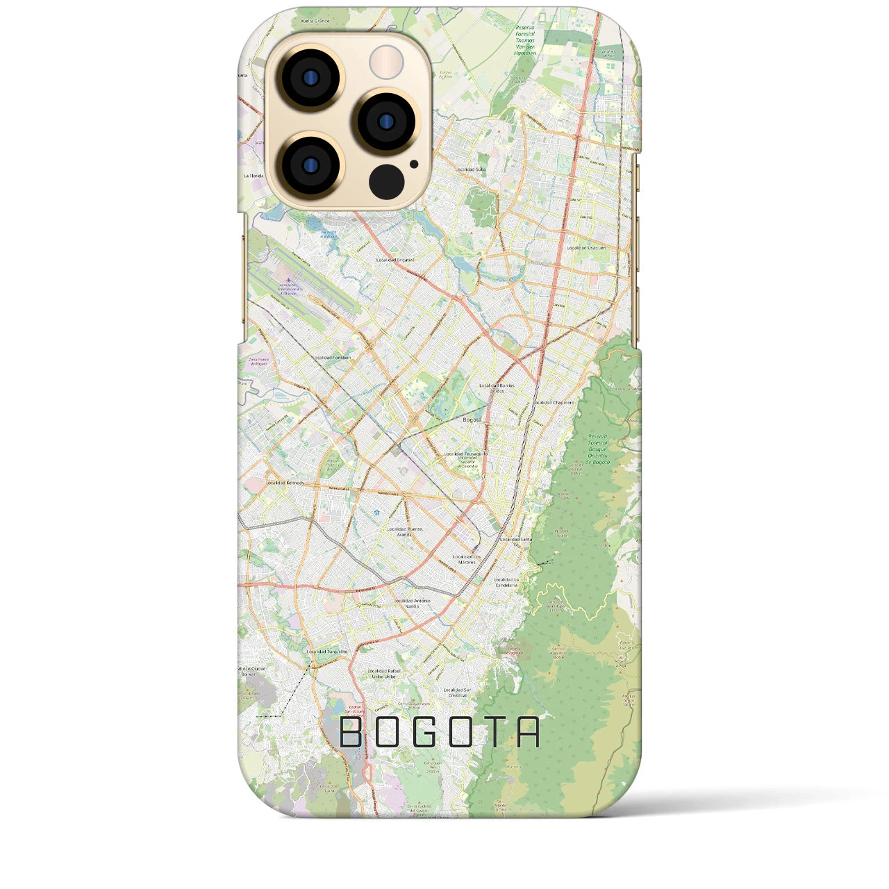 【ボゴタ】地図柄iPhoneケース（バックカバータイプ・ナチュラル）iPhone 12 Pro Max 用