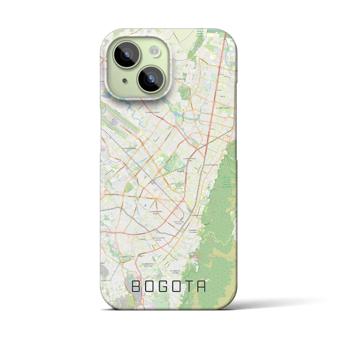 【ボゴタ】地図柄iPhoneケース（バックカバータイプ・ナチュラル）iPhone 15 用
