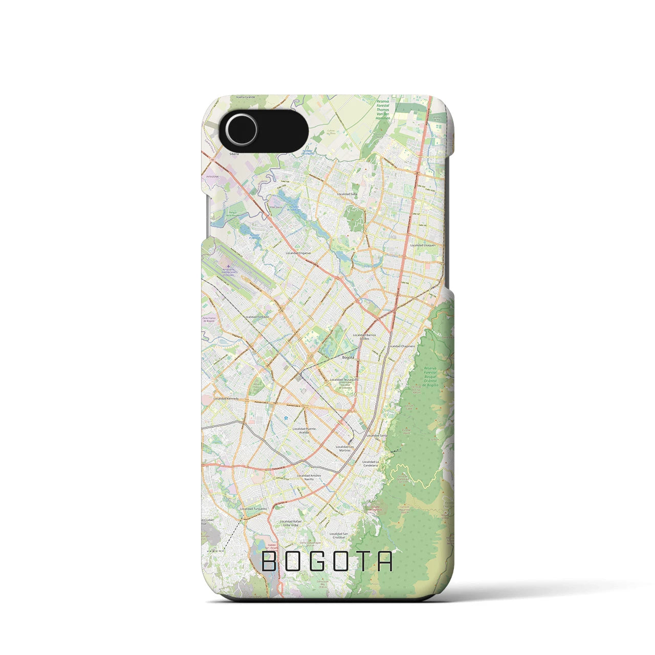【ボゴタ】地図柄iPhoneケース（バックカバータイプ・ナチュラル）iPhone SE（第3 / 第2世代） / 8 / 7 / 6s / 6 用