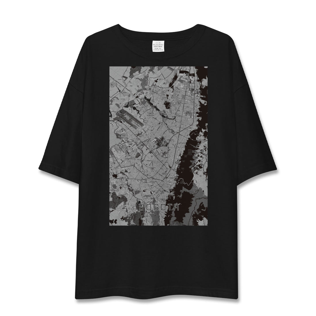 【ボゴタ(コロンビア)】地図柄ビッグシルエットTシャツ