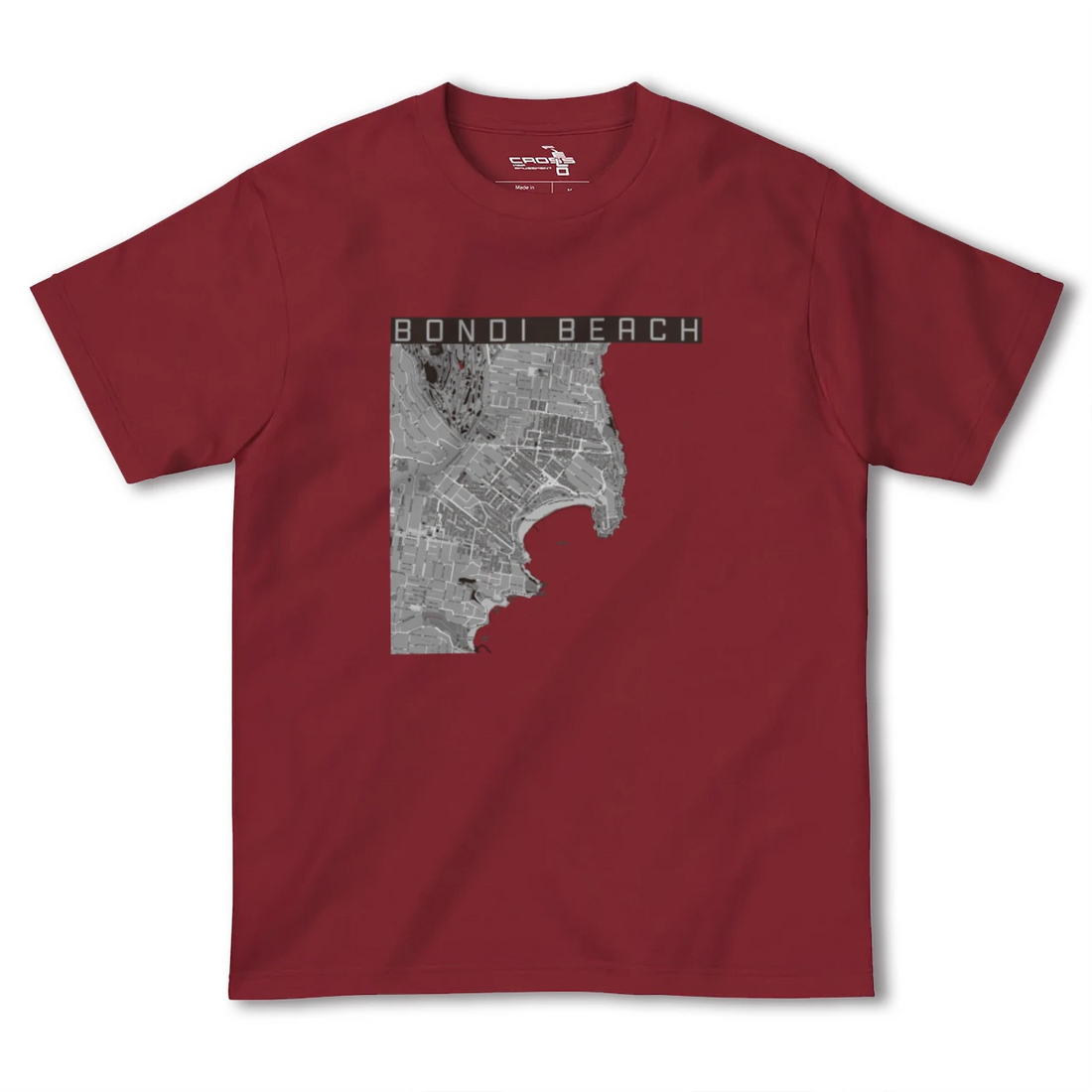 【ボンダイビーチ(オーストラリア)】地図柄ヘビーウェイトTシャツ
