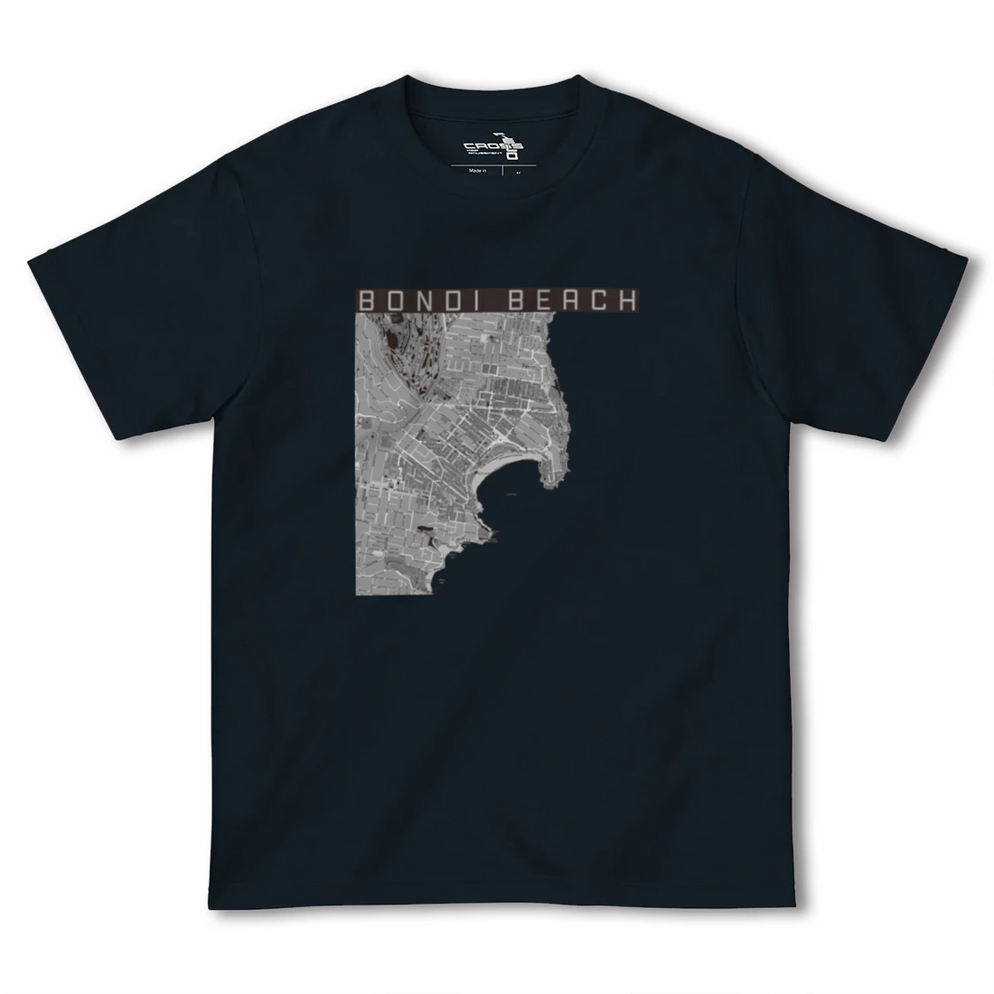 【ボンダイビーチ(オーストラリア)】地図柄ヘビーウェイトTシャツ