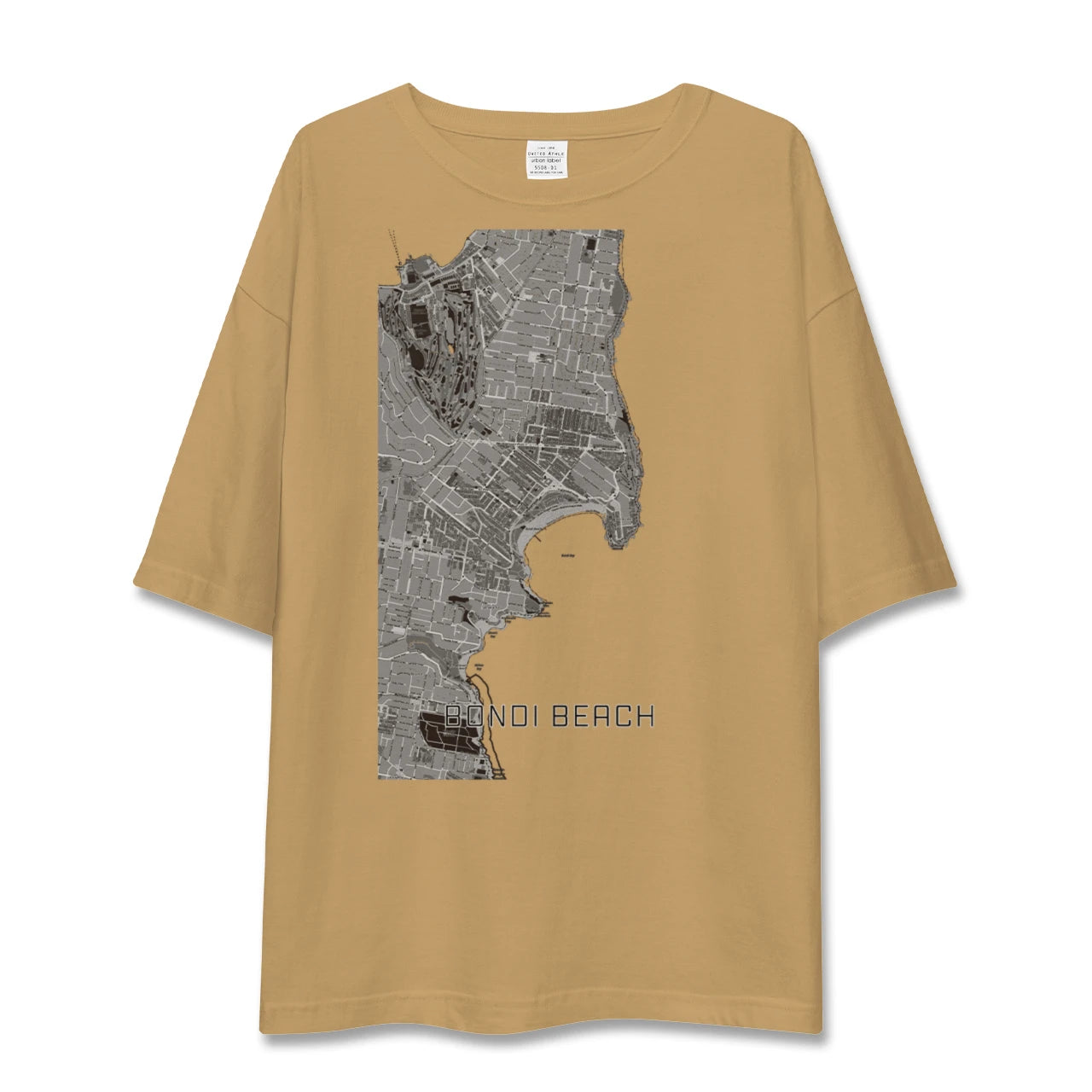 【ボンダイビーチ（オーストラリア）】地図柄ビッグシルエットTシャツ