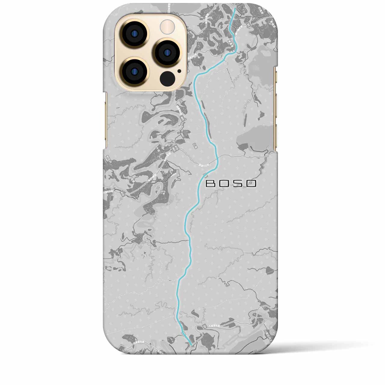 Recipro × Crossfield【房総】地図柄iPhoneケース（バックカバータイプ・アッシュ）iPhone 12 Pro Max 用