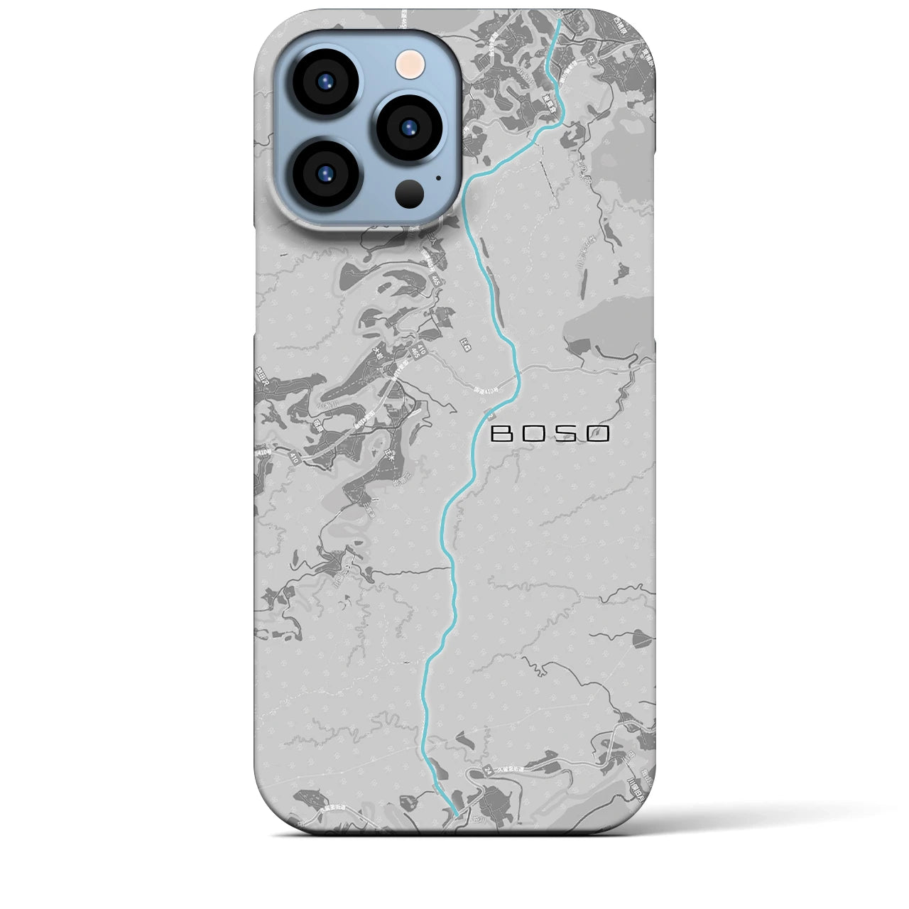 Recipro × Crossfield【房総】地図柄iPhoneケース（バックカバータイプ・アッシュ）iPhone 13 Pro Max 用