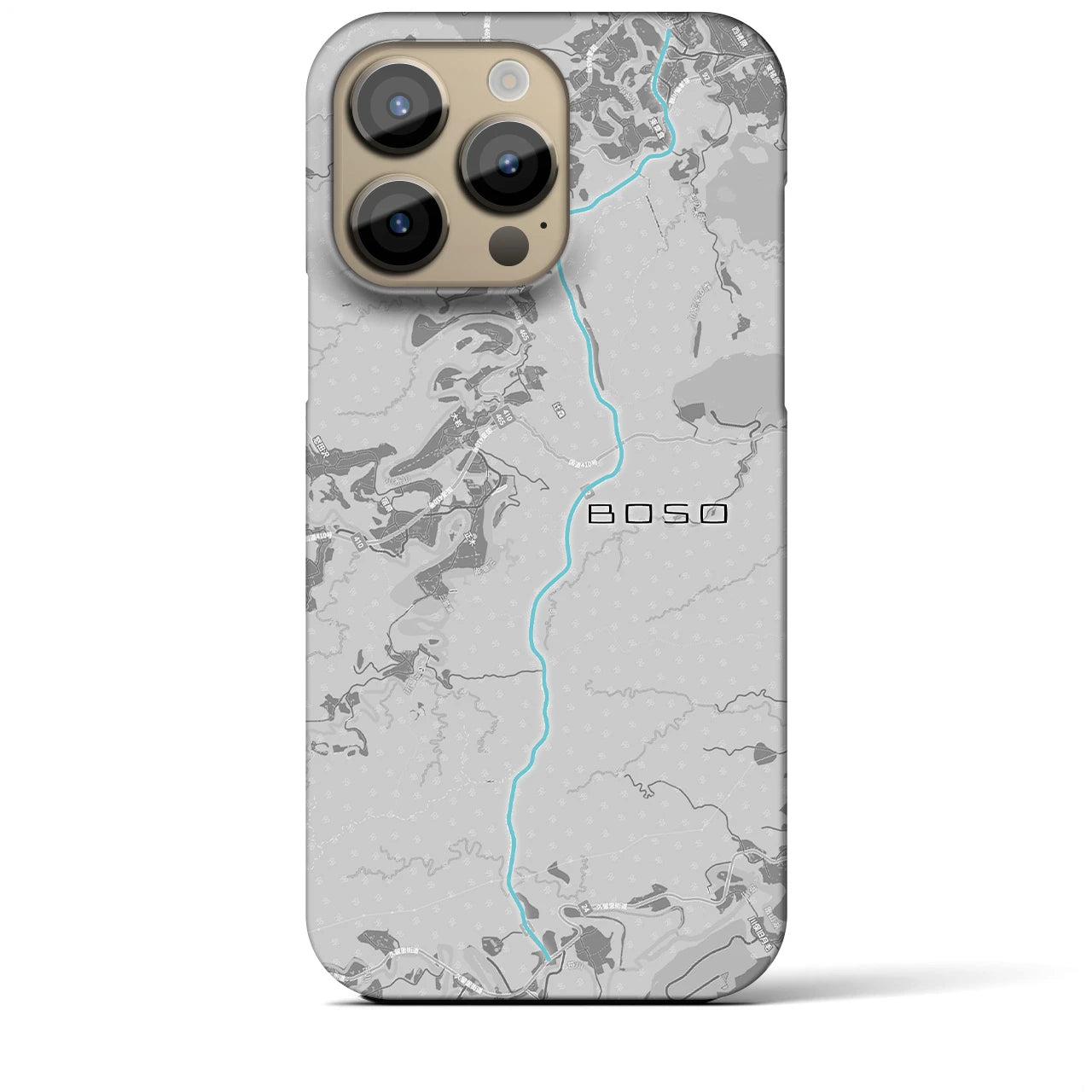 Recipro × Crossfield【房総】地図柄iPhoneケース（バックカバータイプ・アッシュ）iPhone 14 Pro Max 用
