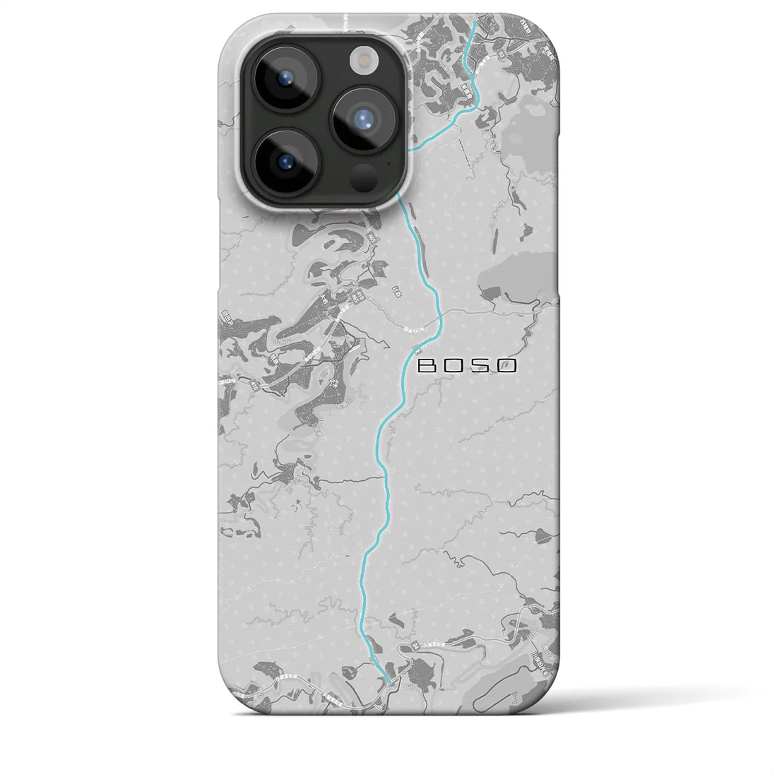 Recipro × Crossfield【房総】地図柄iPhoneケース（バックカバータイプ・アッシュ）iPhone 15 Pro Max 用
