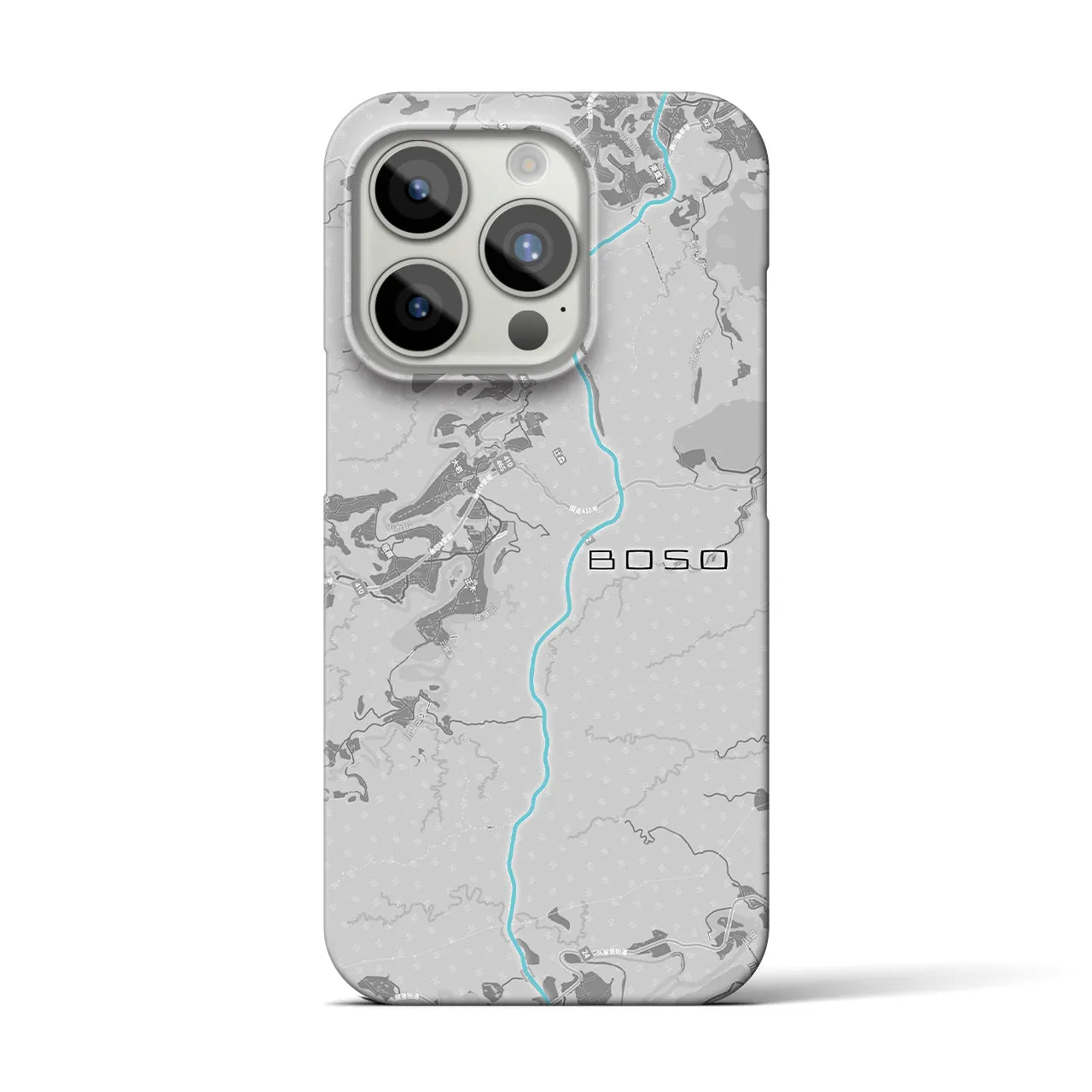 Recipro × Crossfield【房総】地図柄iPhoneケース（バックカバータイプ・アッシュ）iPhone 15 Pro 用