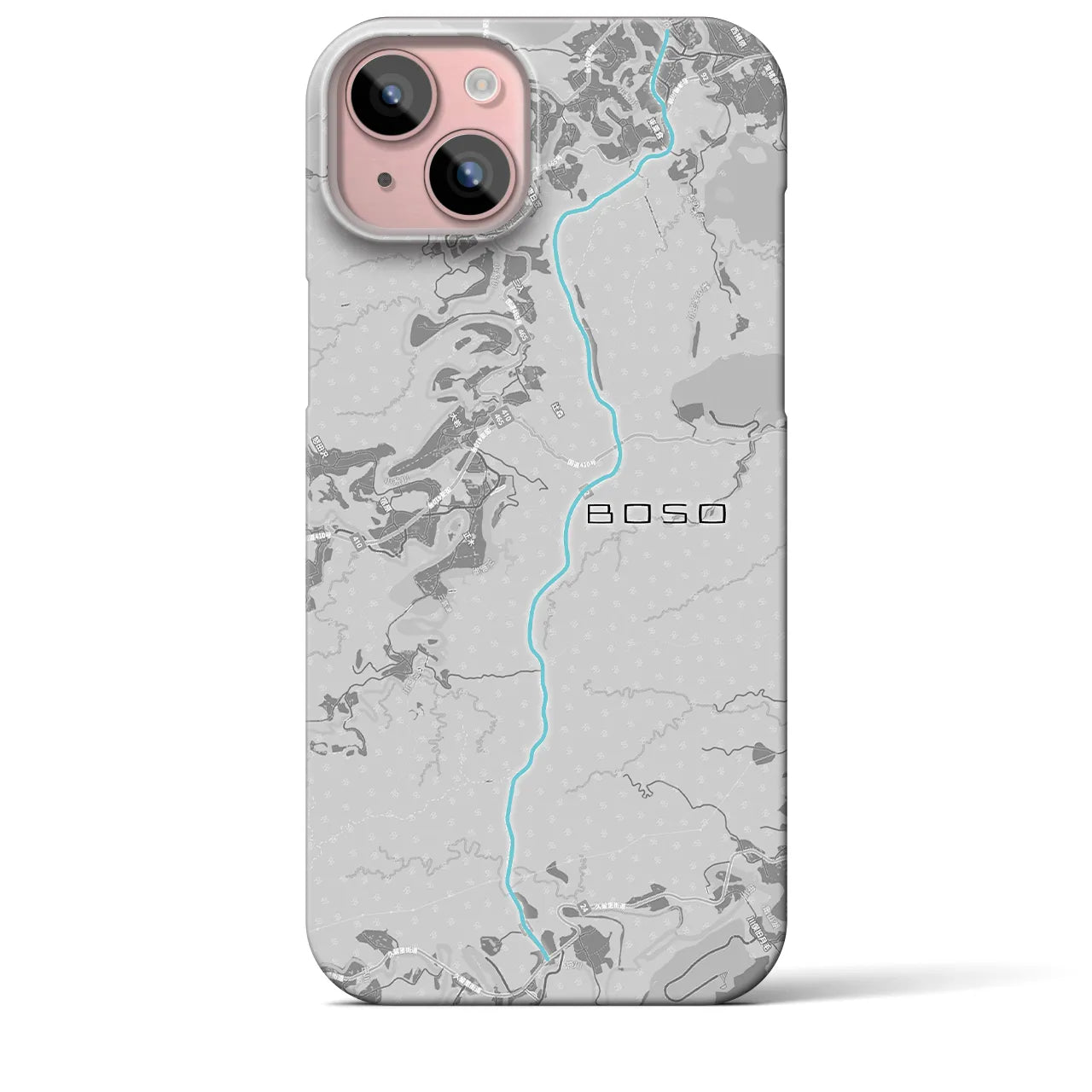 Recipro × Crossfield【房総】地図柄iPhoneケース（バックカバータイプ・アッシュ）iPhone 15 Plus 用