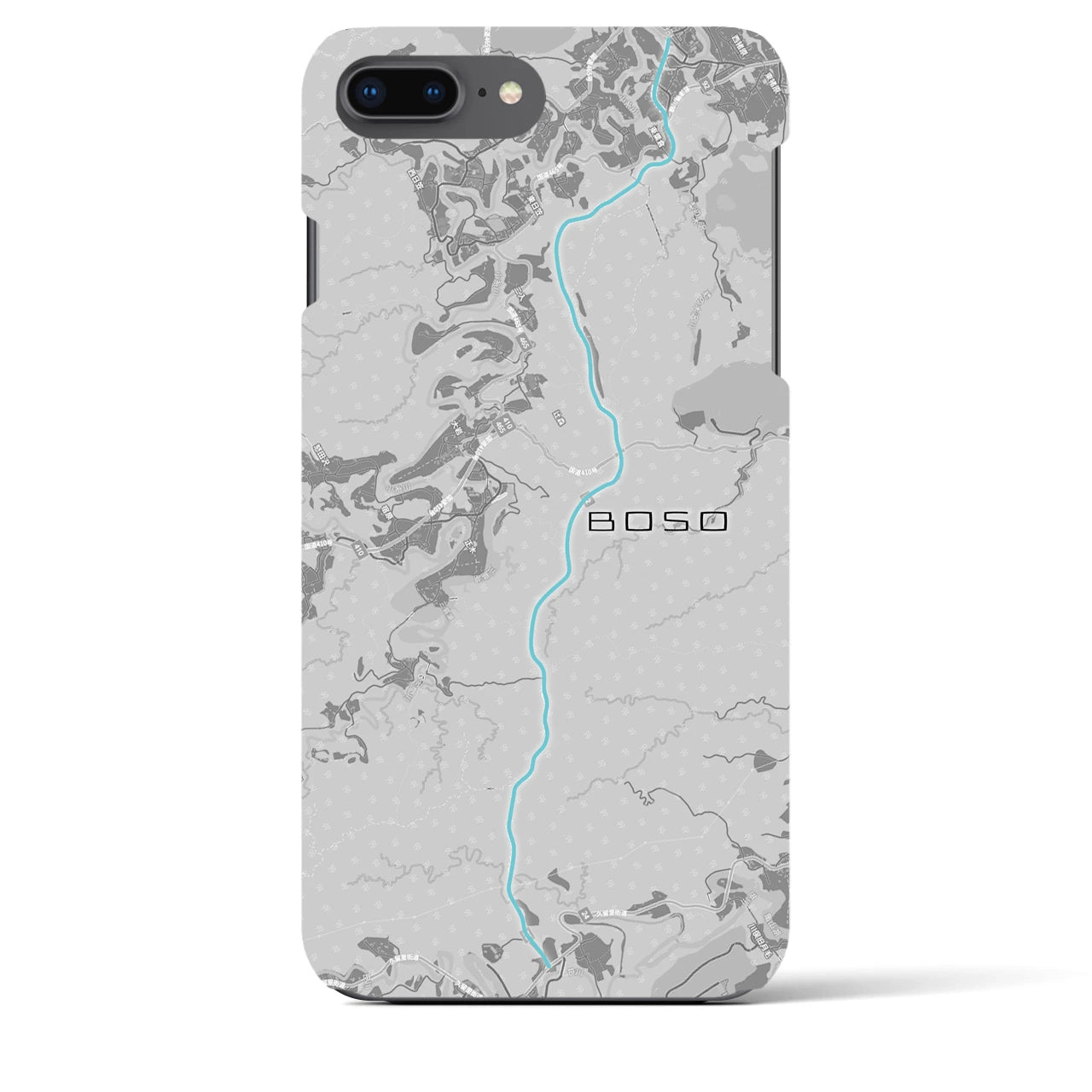 Recipro × Crossfield【房総】地図柄iPhoneケース（バックカバータイプ・アッシュ）iPhone 8Plus /7Plus / 6sPlus / 6Plus 用