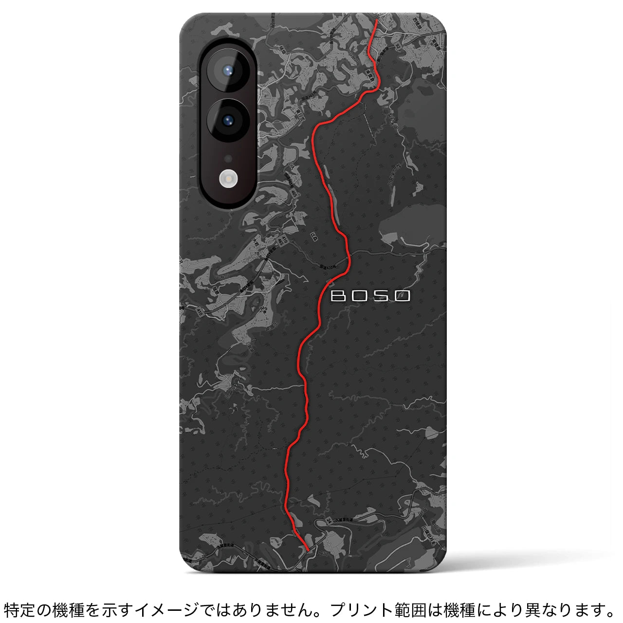Recipro × Crossfield【房総】地図柄iPhoneケース（バックカバータイプ・チャコール）iPhone 14 Pro 用