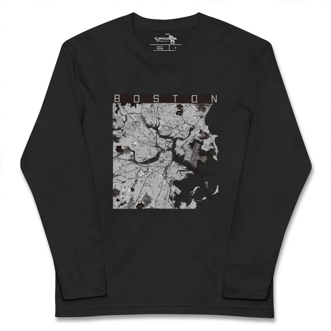 【ボストン(アメリカ)】地図柄ロングスリーブTシャツ