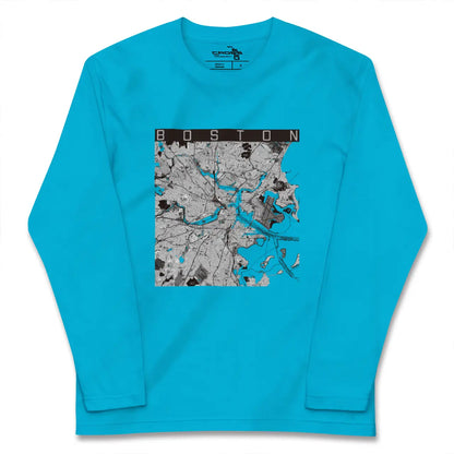 【ボストン（アメリカ）】地図柄ロングスリーブTシャツ