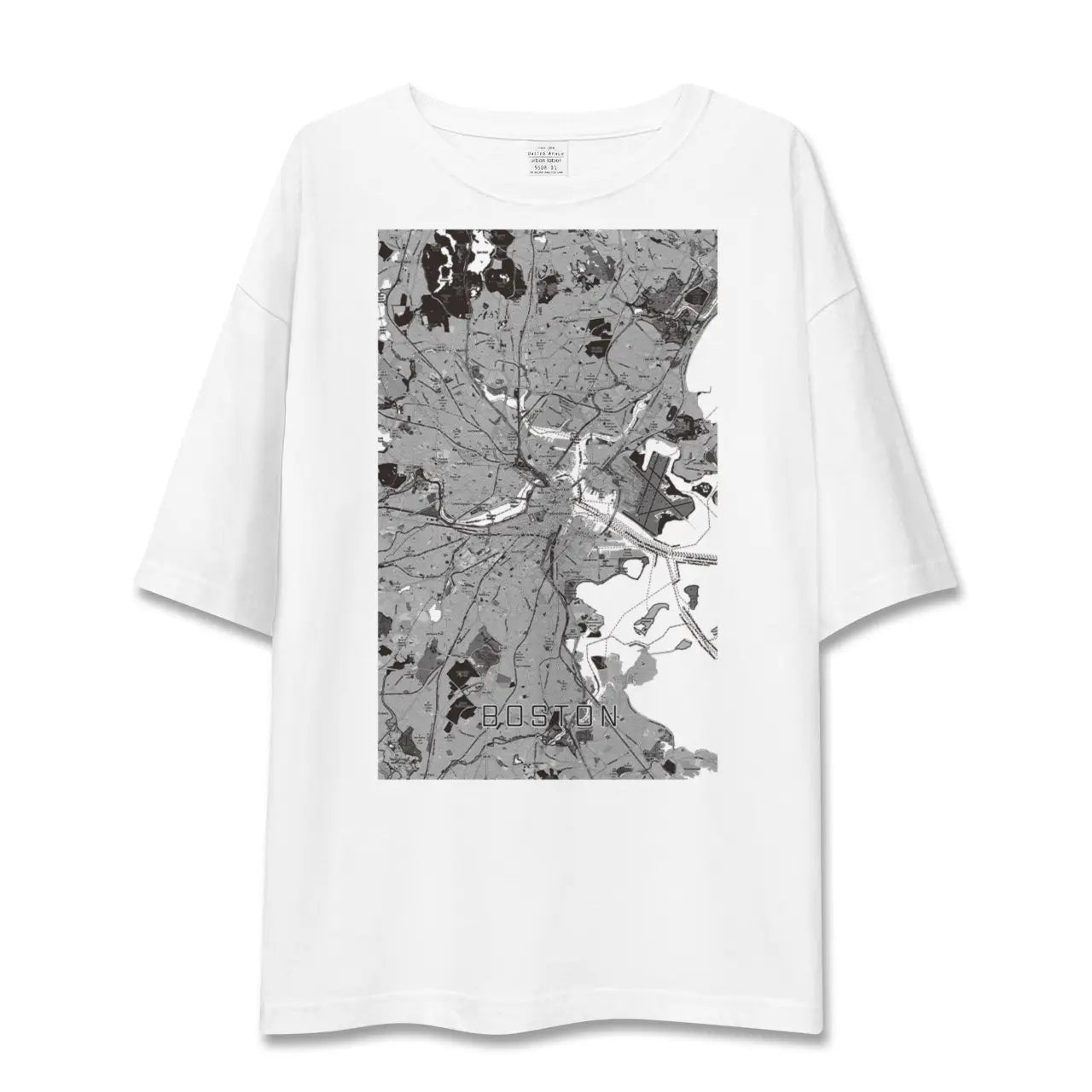 【ボストン（アメリカ）】地図柄ビッグシルエットTシャツ