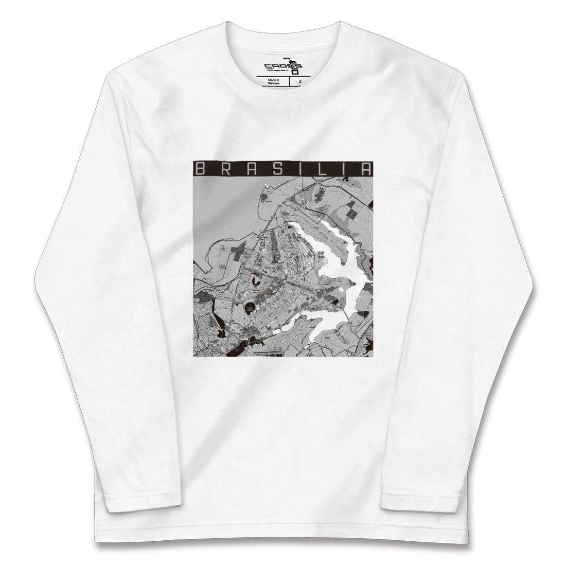 【ブラジリア(ブラジル)】地図柄ロングスリーブTシャツ