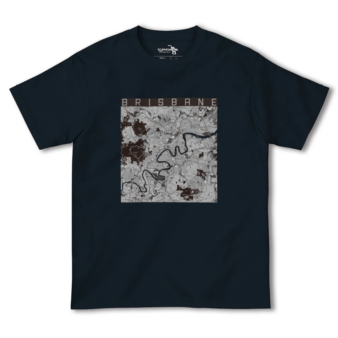 【ブリスベン(オーストラリア)】地図柄ヘビーウェイトTシャツ