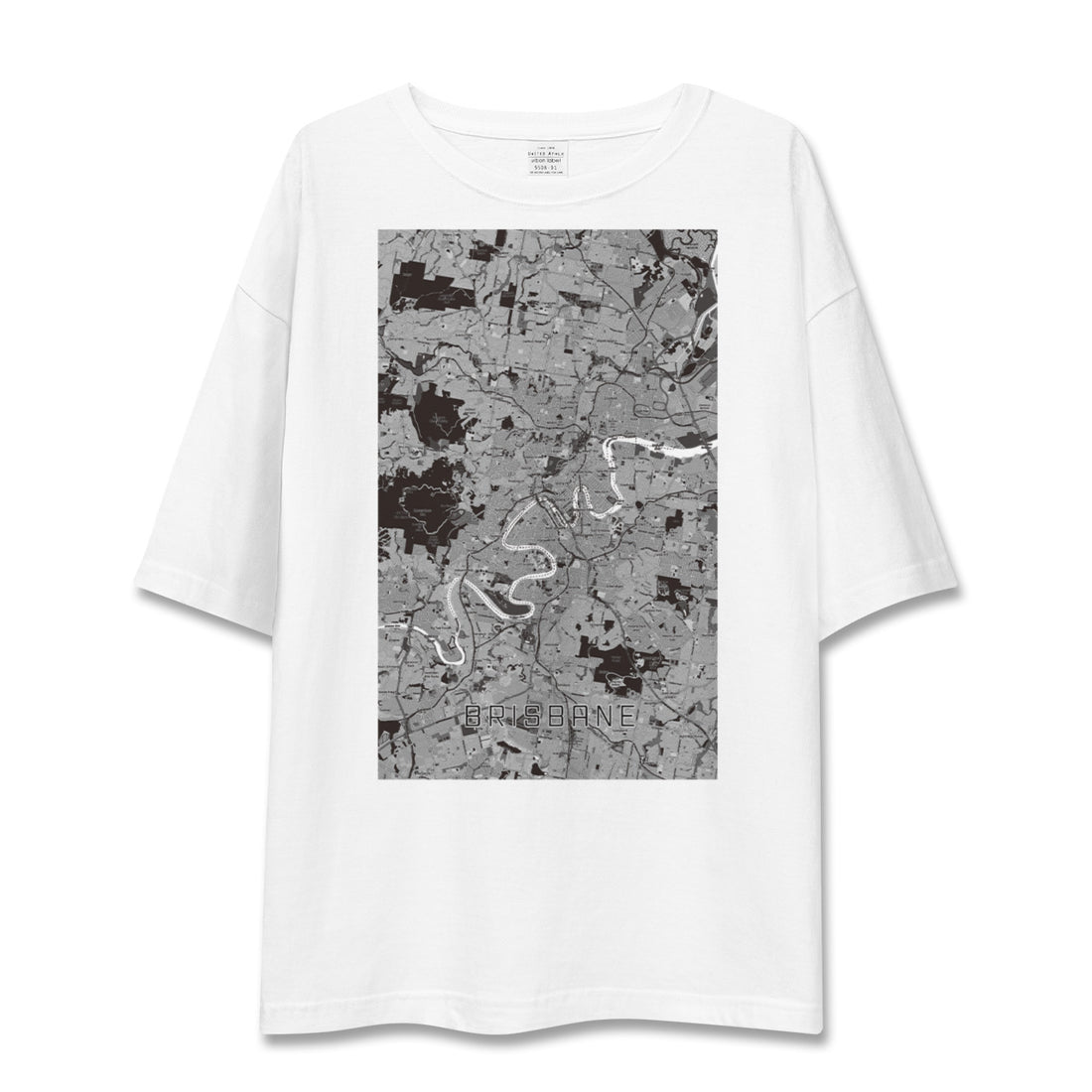 【ブリスベン(オーストラリア)】地図柄ビッグシルエットTシャツ