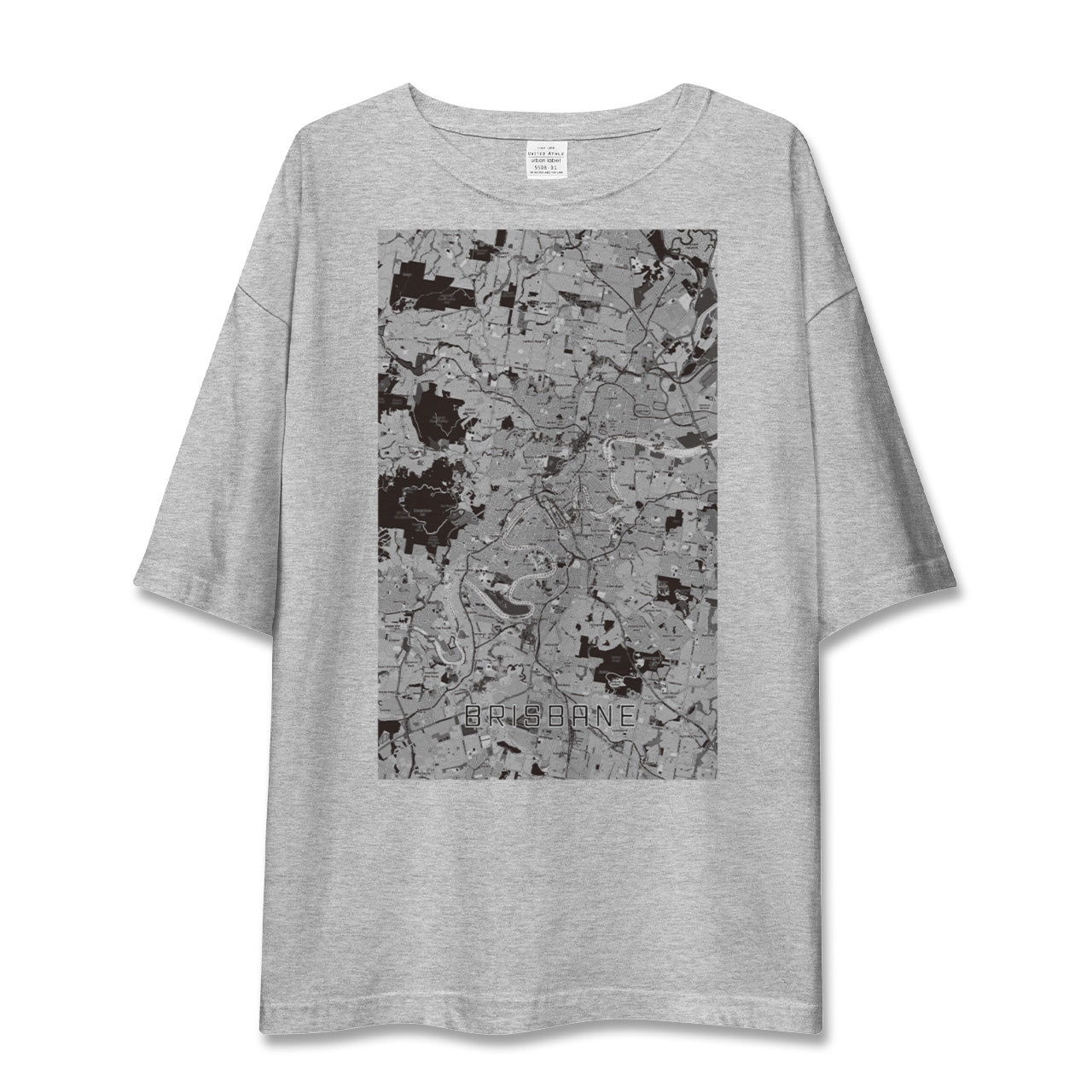 【ブリスベン（オーストラリア）】地図柄ビッグシルエットTシャツ