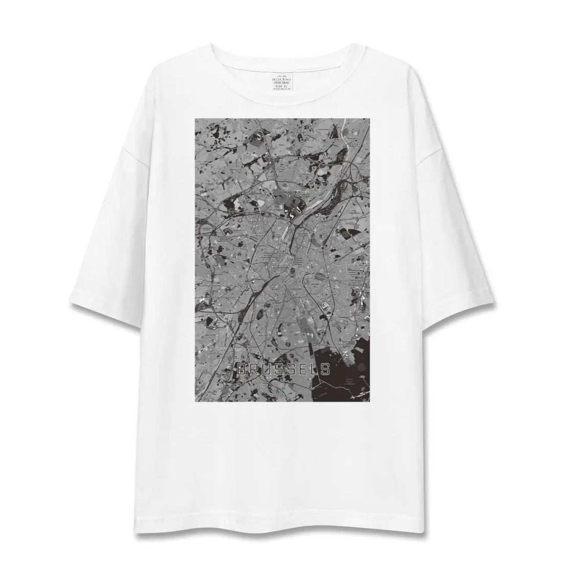【ブリュッセル(ベルギー)】地図柄ビッグシルエットTシャツ
