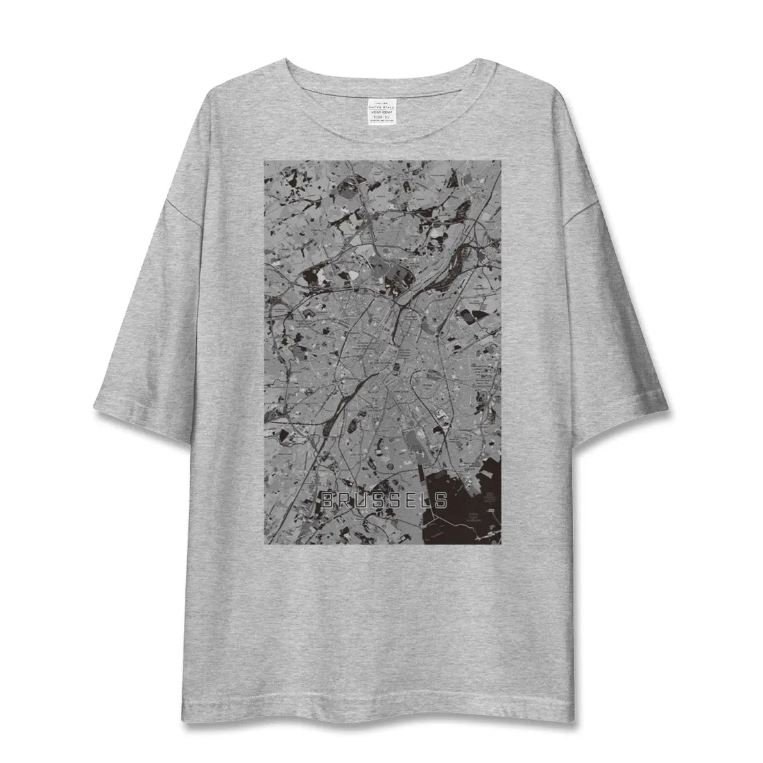【ブリュッセル（ベルギー）】地図柄ビッグシルエットTシャツ