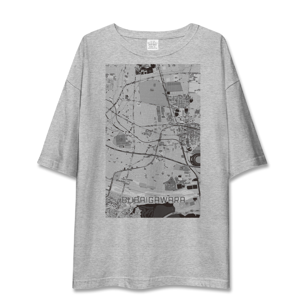 【分倍河原（東京都）】地図柄ビッグシルエットTシャツ