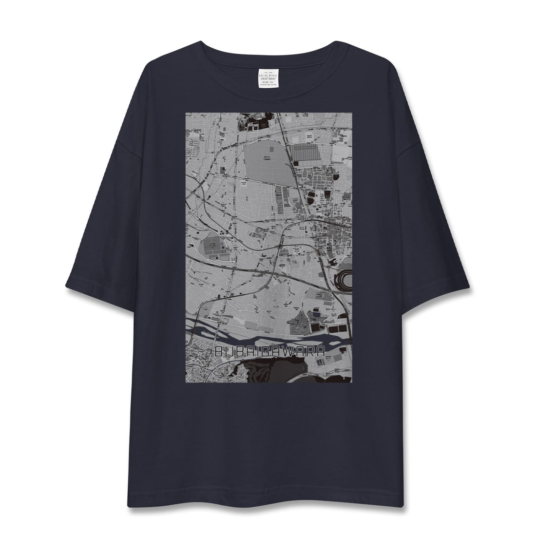【分倍河原（東京都）】地図柄ビッグシルエットTシャツ