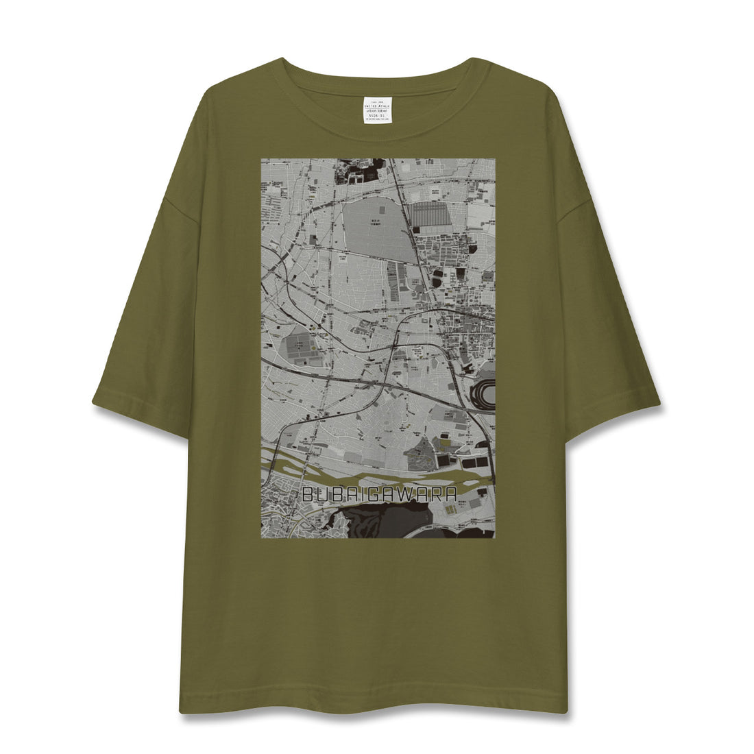 【分倍河原(東京都)】地図柄ビッグシルエットTシャツ