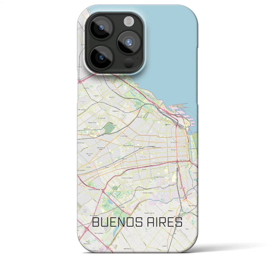 【ブエノスアイレス】地図柄iPhoneケース（バックカバータイプ・ナチュラル）iPhone 15 Pro Max 用