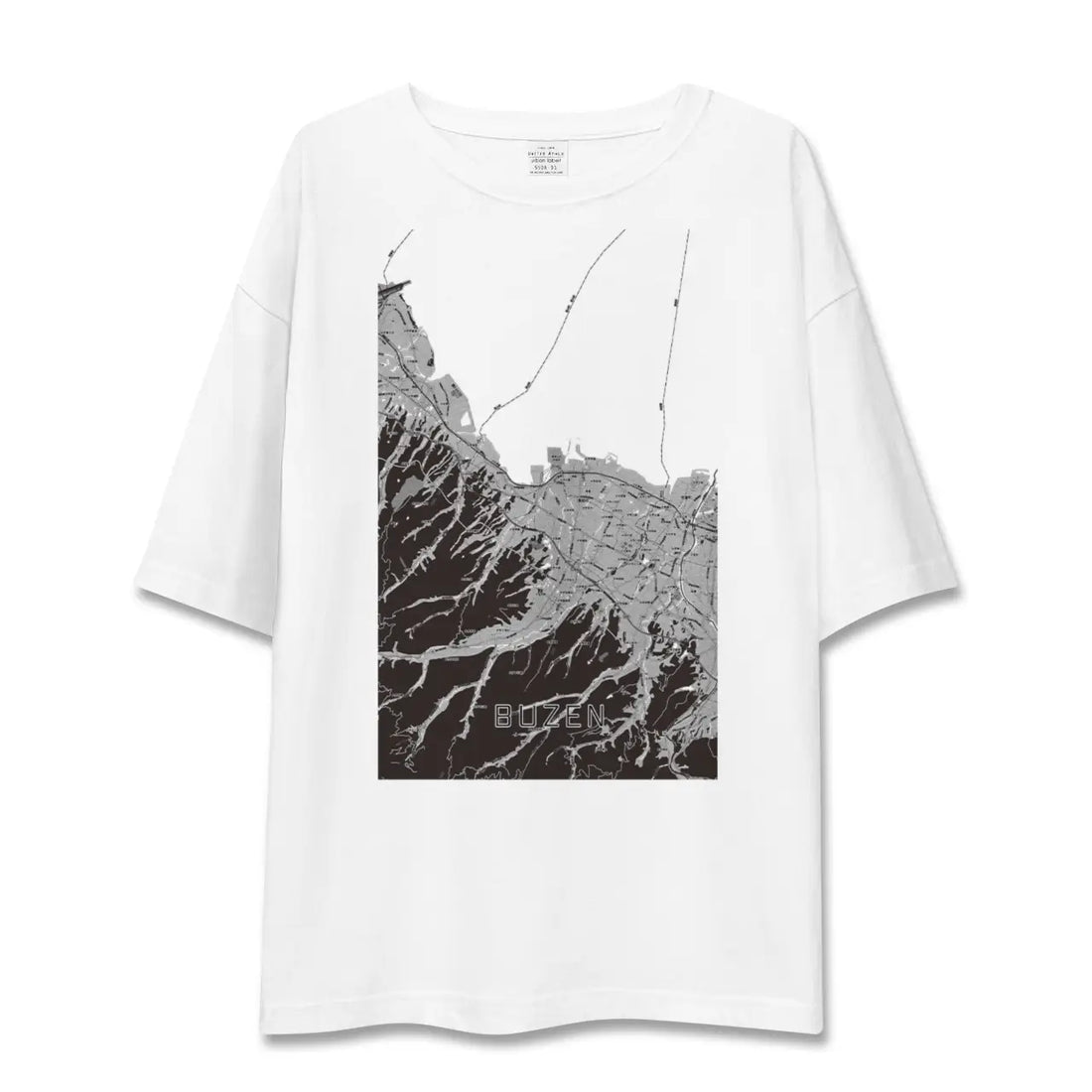 【豊前（福岡県）】地図柄ビッグシルエットTシャツ