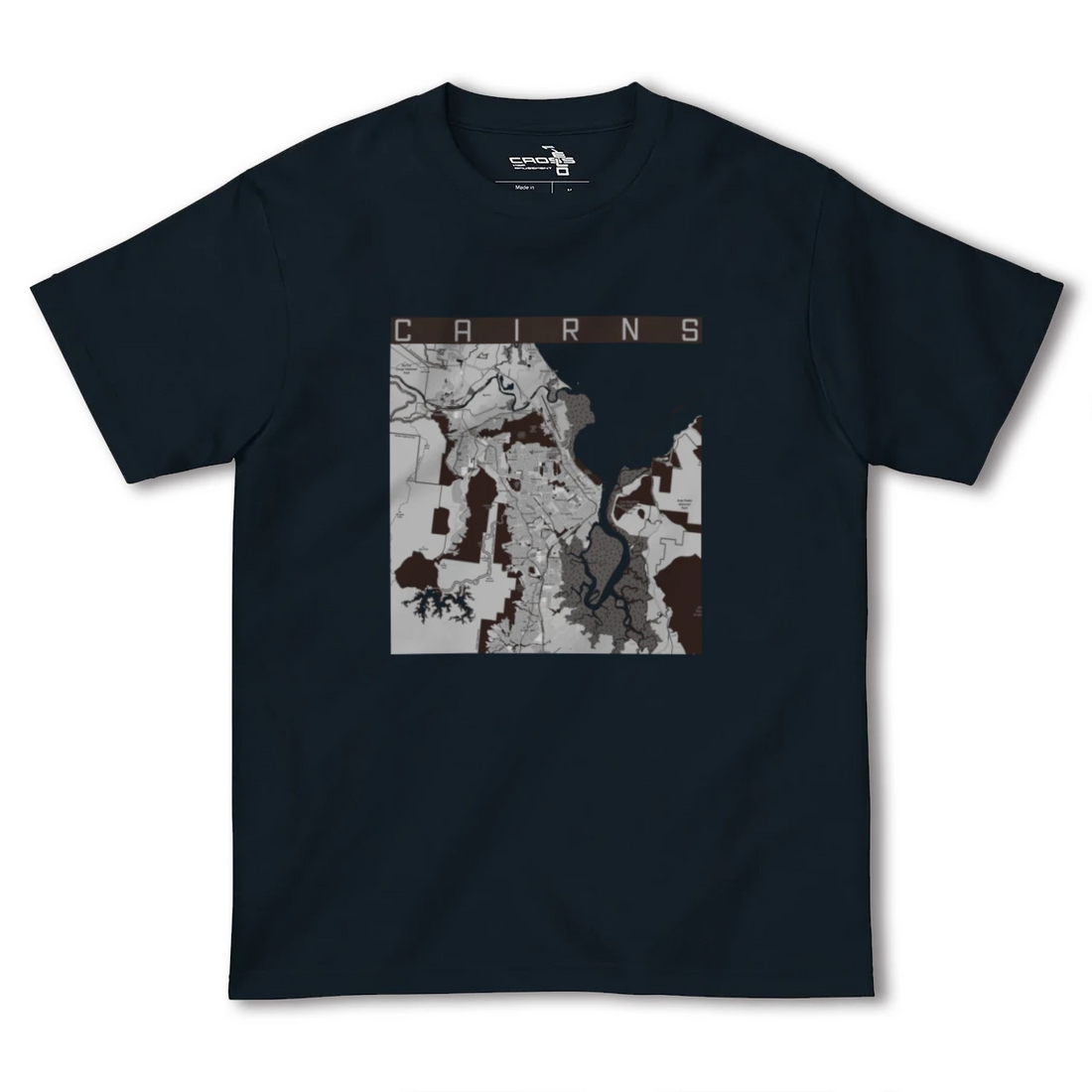 【ケアンズ(オーストラリア)】地図柄ヘビーウェイトTシャツ