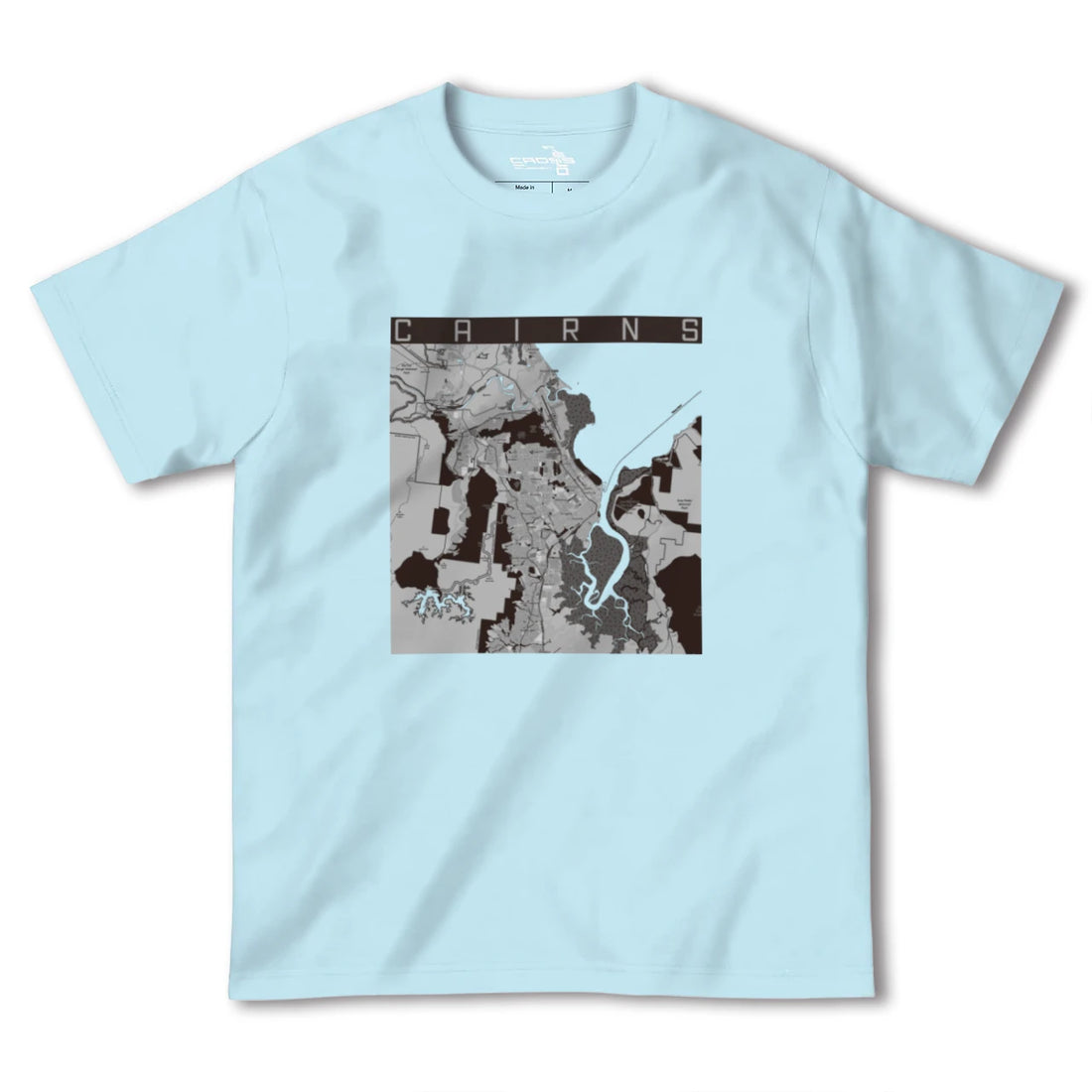 【ケアンズ(オーストラリア)】地図柄ヘビーウェイトTシャツ