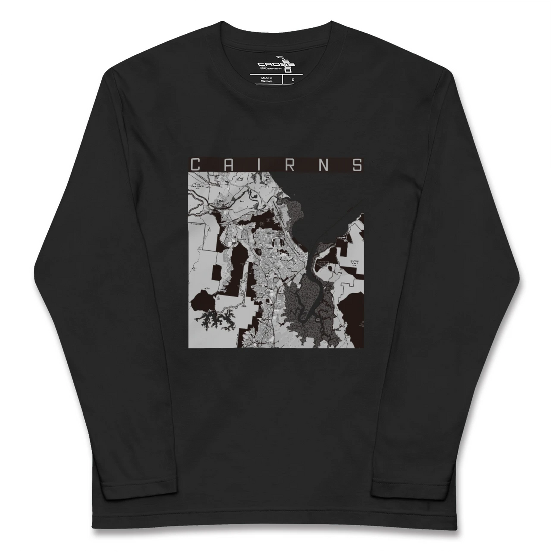 【ケアンズ(オーストラリア)】地図柄ロングスリーブTシャツ