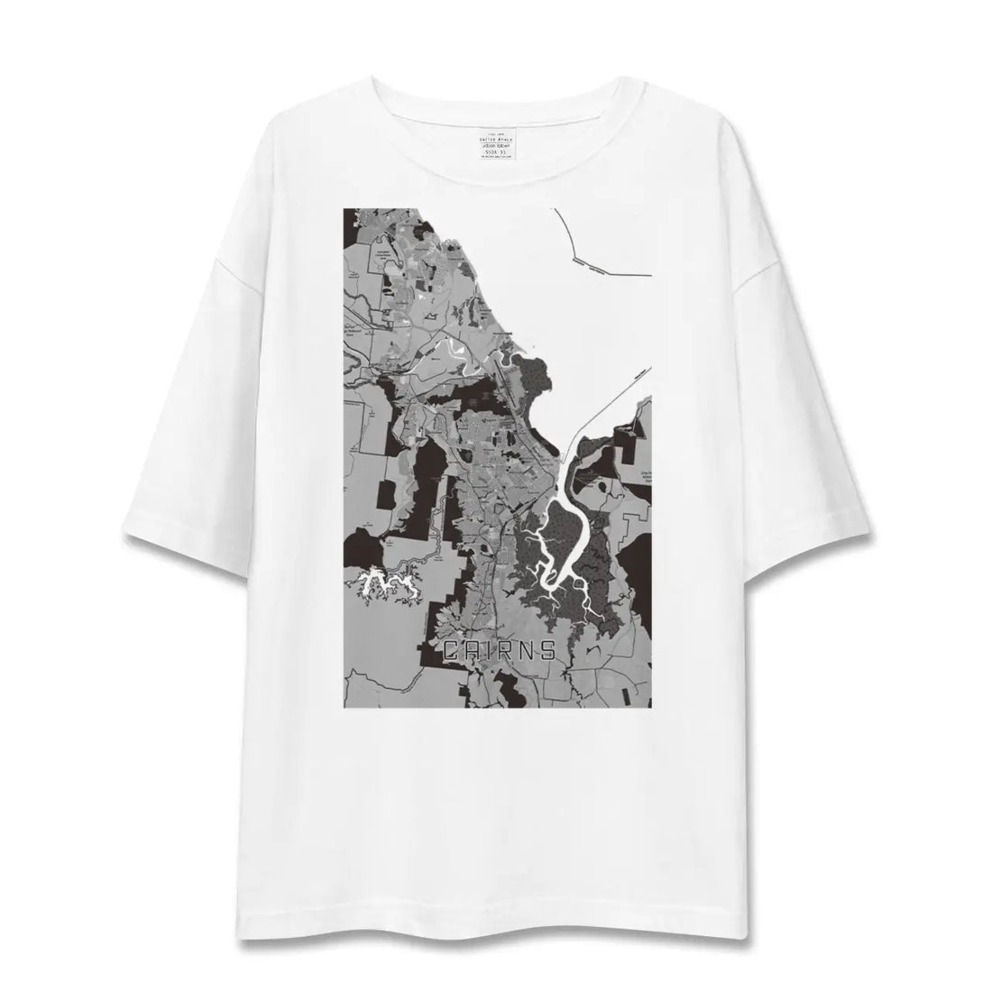 【ケアンズ(オーストラリア)】地図柄ビッグシルエットTシャツ