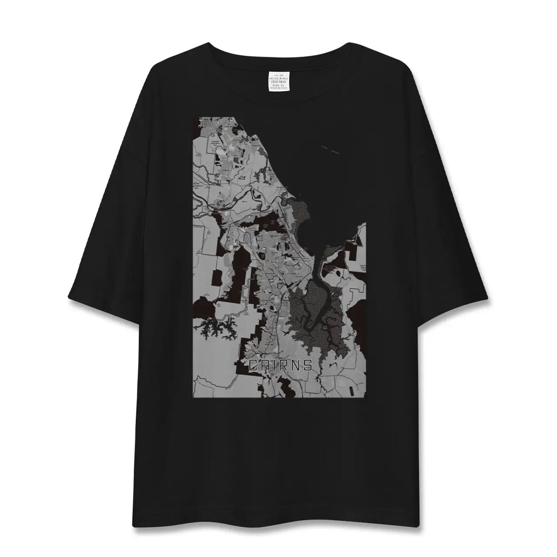 【ケアンズ(オーストラリア)】地図柄ビッグシルエットTシャツ