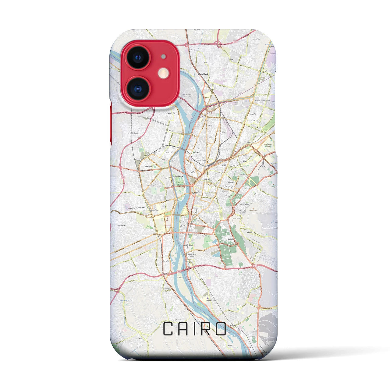 【カイロ】地図柄iPhoneケース（バックカバータイプ・ナチュラル）iPhone 11 用