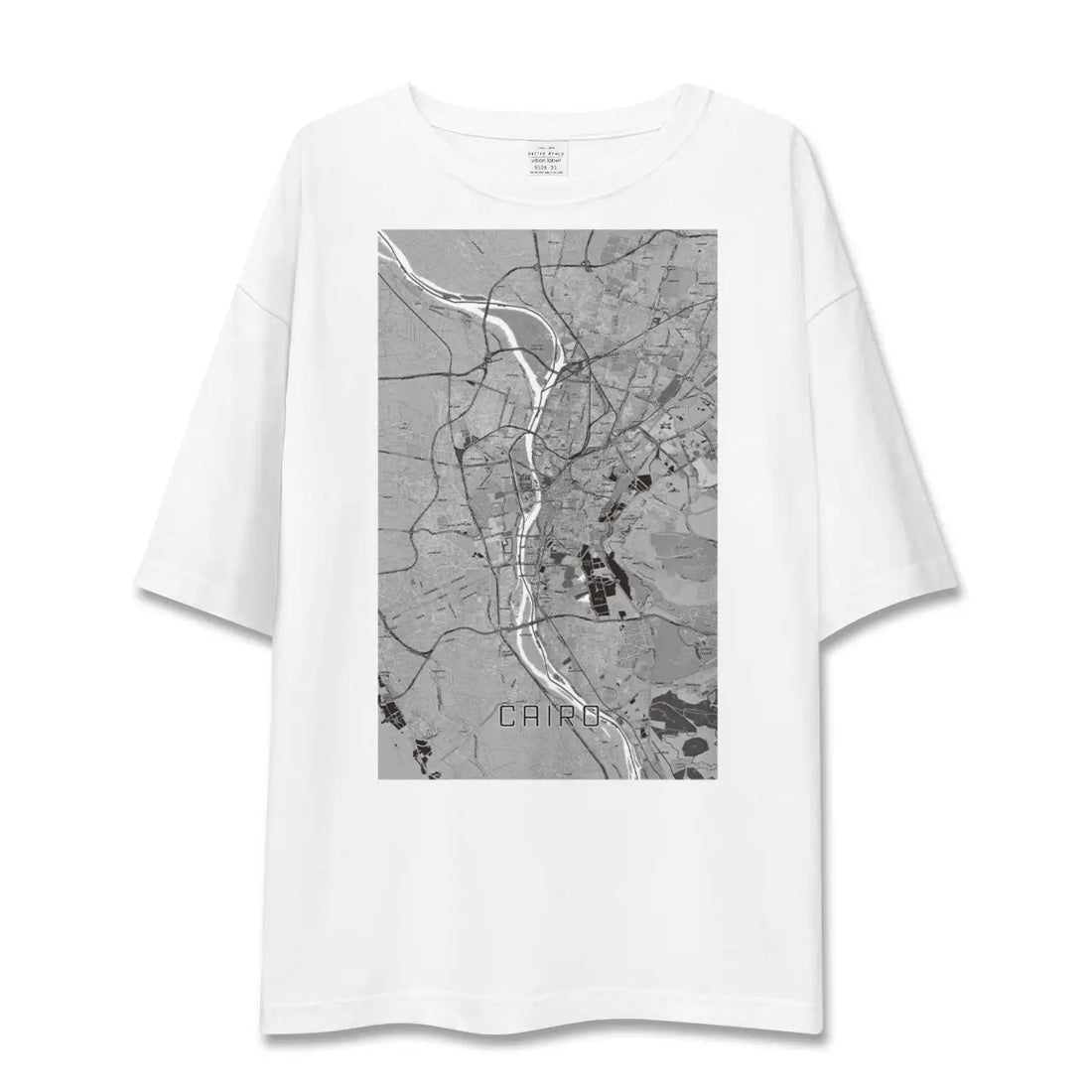 【カイロ（エジプト）】地図柄ビッグシルエットTシャツ